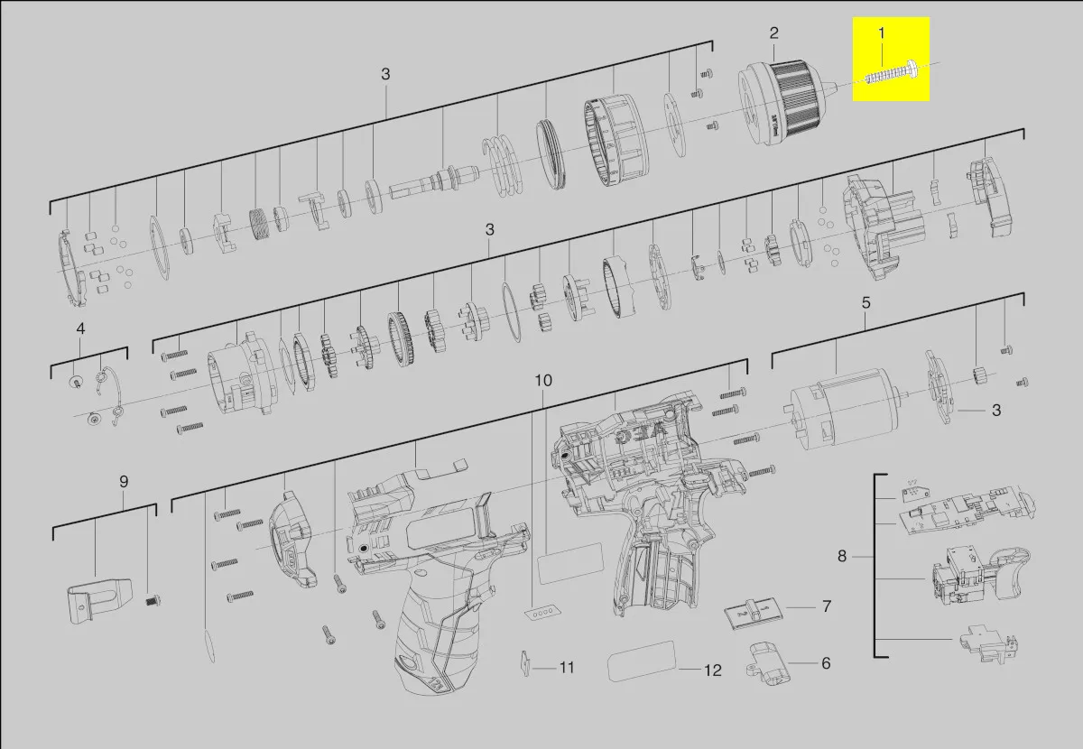 Vis fixation mandrin réf. 660120008 AEG